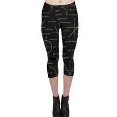 Abstract Math Pattern Capri Leggings  by Vaneshart