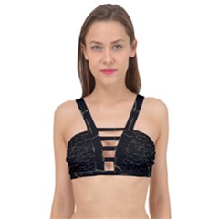 Abstract Math Pattern Cage Up Bikini Top by Vaneshart