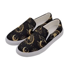 Asian Seamless Pattern With Clouds Moon Sun Stars Vector Collection Oriental Chinese Japanese Korean Women s Canvas Slip Ons by Vaneshart