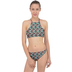 Swimmer 20s Blue Racer Front Bikini Set by snowwhitegirl