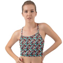Swimmer 20s Blue Mini Tank Bikini Top by snowwhitegirl