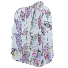 Vector Illustration Seamless Multicolored Pattern Feathers Birds Classic Backpack by Vaneshart