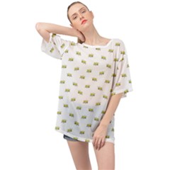 Ant Sketchy Comic Style Motif Pattern Oversized Chiffon Top by dflcprintsclothing