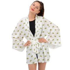 Ant Sketchy Comic Style Motif Pattern Long Sleeve Kimono by dflcprintsclothing