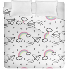 Cute Art Print Pattern Duvet Cover Double Side (king Size) by Vaneshart