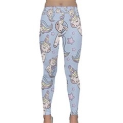Pattern With Cute Unicorns Classic Yoga Leggings by Vaneshart