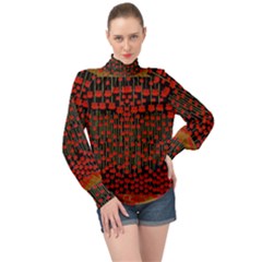 Summer  Flowers In A Floral Jungle Ornate High Neck Long Sleeve Chiffon Top by pepitasart