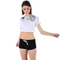 I Had to Pause My Game to Be Here Tie Back Short Sleeve Crop Tee View1
