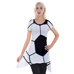 Soccer Lovers Gift Short Sleeve Side Drop Tunic by ChezDeesTees