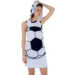 Soccer Lovers Gift Racer Back Hoodie Dress by ChezDeesTees