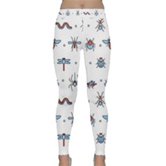 Insects-icons-square-seamless-pattern Classic Yoga Leggings by Vaneshart