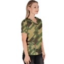 Camouflage-pattern-background Women s V-Neck Scrub Top View3