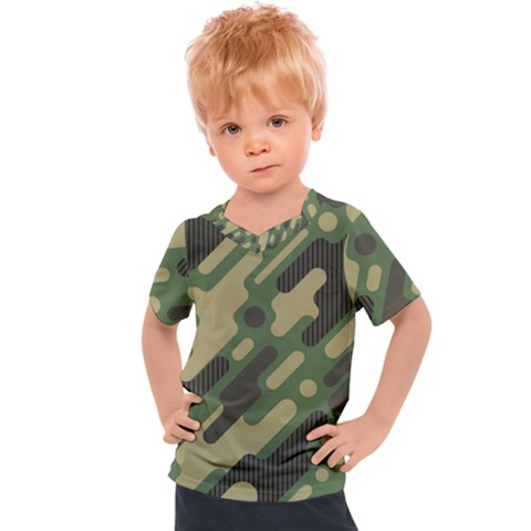 Camouflage-pattern-background Kids  Sports Tee by Vaneshart