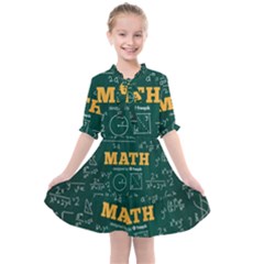 Realistic-math-chalkboard-background Kids  All Frills Chiffon Dress by Vaneshart