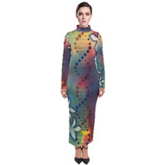 Flower Dna Turtleneck Maxi Dress by RobLilly