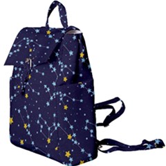 Seamless Pattern With Cartoon Zodiac Constellations Starry Sky Buckle Everyday Backpack by BangZart