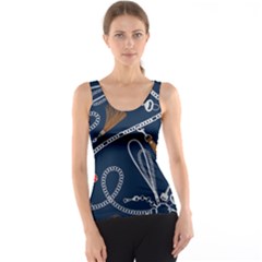 Chains Seamless Pattern Tank Top by BangZart