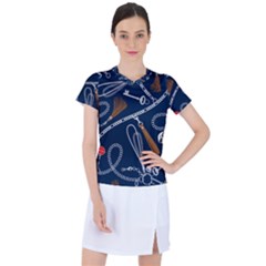 Chains Seamless Pattern Women s Sports Top by BangZart