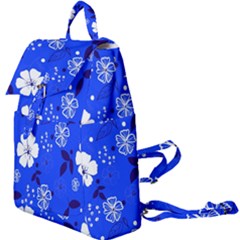 Blooming Seamless Pattern Blue Colors Buckle Everyday Backpack by BangZart