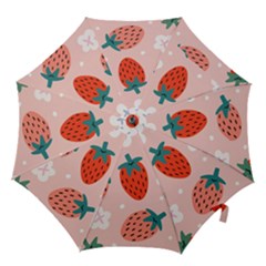 Strawberry Seamless Pattern Hook Handle Umbrellas (large) by BangZart