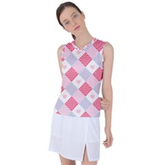 Cute Kawaii Patches Seamless Pattern Women s Sleeveless Sports Top by BangZart