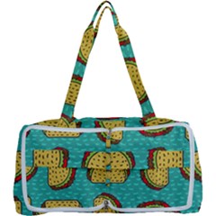 Taco Drawing Background Mexican Fast Food Pattern Multi Function Bag by BangZart
