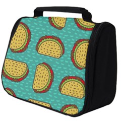 Taco Drawing Background Mexican Fast Food Pattern Full Print Travel Pouch (big) by BangZart