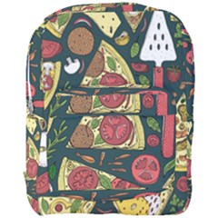 Vector Seamless Pizza Slice Pattern Hand Drawn Pizza Illustration Great Background Full Print Backpack by BangZart