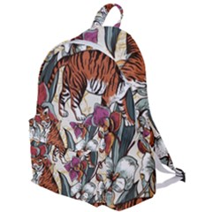 Natural Seamless Pattern With Tiger Blooming Orchid The Plain Backpack by BangZart