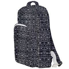 Black And White Ethnic Ornate Pattern Double Compartment Backpack by dflcprintsclothing