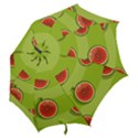 Seamless background with watermelon slices Hook Handle Umbrellas (Small) View2