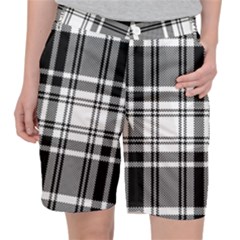 Pixel Background Design Modern Seamless Pattern Plaid Square Texture Fabric Tartan Scottish Textile Pocket Shorts by BangZart