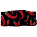 Seamless vector pattern hot red chili papper black background Multi Function Bag View4