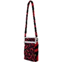 Seamless vector pattern hot red chili papper black background Multi Function Travel Bag View2