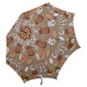 Vector seamless pattern with doodle coffee equipment Hook Handle Umbrellas (Large) View2