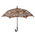 Vector seamless pattern with doodle coffee equipment Hook Handle Umbrellas (Large) View3