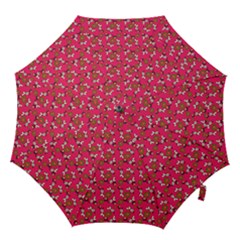 Clown Ghost Pattern Pink Hook Handle Umbrellas (medium) by snowwhitegirl