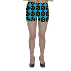 005 - Ugly Smiley With Horror Face - Scary Smiley Skinny Shorts by DinzDas