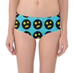 005 - Ugly Smiley With Horror Face - Scary Smiley Mid-waist Bikini Bottoms by DinzDas