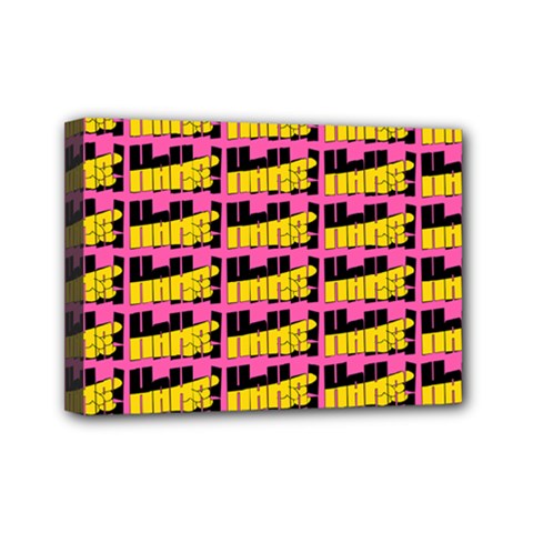 Haha - Nelson Pointing Finger At People - Funny Laugh Mini Canvas 7  X 5  (stretched) by DinzDas