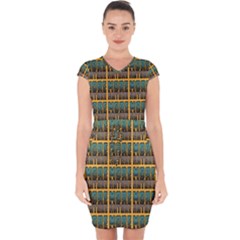 More Nature - Nature Is Important For Humans - Save Nature Capsleeve Drawstring Dress  by DinzDas