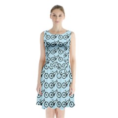 Mountain Bike - Mtb - Hardtail And Dirt Jump Sleeveless Waist Tie Chiffon Dress by DinzDas
