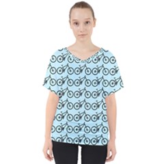 Mountain Bike - Mtb - Hardtail And Dirt Jump V-neck Dolman Drape Top by DinzDas