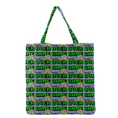 Game Over Karate And Gaming - Pixel Martial Arts Grocery Tote Bag by DinzDas
