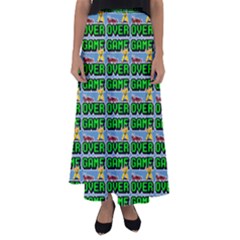 Game Over Karate And Gaming - Pixel Martial Arts Flared Maxi Skirt by DinzDas