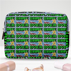 Game Over Karate And Gaming - Pixel Martial Arts Make Up Pouch (medium) by DinzDas