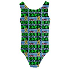 Game Over Karate And Gaming - Pixel Martial Arts Kids  Cut-out Back One Piece Swimsuit by DinzDas