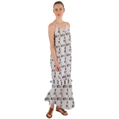 White And Nerdy - Computer Nerds And Geeks Cami Maxi Ruffle Chiffon Dress by DinzDas