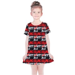 Just Killing It - Silly Toilet Stool Rocket Man Kids  Simple Cotton Dress by DinzDas