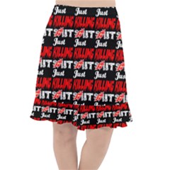 Just Killing It - Silly Toilet Stool Rocket Man Fishtail Chiffon Skirt by DinzDas